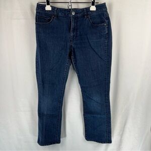 Loft - Women's Jean Crop - W28 - Size 6 - Curvy Kick Crop - Darker Blue